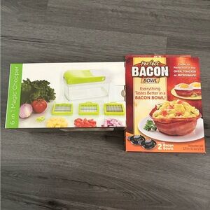 Perfect bacon bowl and Green Magic Chopper Set